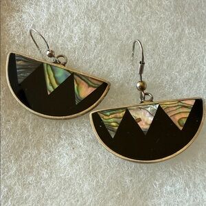 Silver and Abalone Earrings